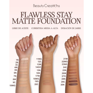 Flawless Stay Matte Foundation - Base De Maquillaje Líquida Mate
