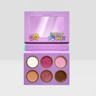 Polly Pocket "Here Comes The Fun"  Set de Paleta de Sombras + Spray Fijador + Rubor