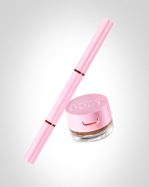 DUET - Bundle De Cejas Lápiz con Gel + Pomada con Sombra