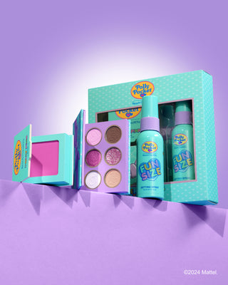 Polly Pocket "Here Comes The Fun"  Set de Paleta de Sombras + Spray Fijador + Rubor