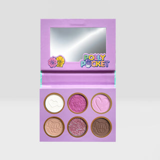 Polly Pocket X Beauty Creations - Set de Paleta de Sombras, Spray Fijador Y Rubor - Here Comes The Fun