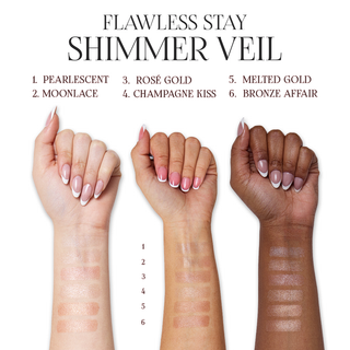 Flawless Stay - Shimmer Veil - PR Iluminadores Caja Colección Completa